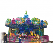 36P Sea Children Ride Carousel 3 High Quality Children Ride Carousel|Theme Park Carousel Rides Supplier