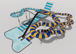 Family Raft Water Slide With Boomerang Slide 1 Most Popular Water Park Equipment Made In China|Best Water Park Equipment Manufacturer