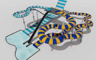 Family Raft Water Slide With Boomerang Slide 1 Most Popular Water Park Equipment Made In China|Best Water Park Equipment Manufacturer