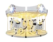12 Seats Carousel Ride for Sale | Commercial Indoor Outdoor Merry-Go-Round 10 12 Seats Carousel Ride with LED Lights for Amusement Parks