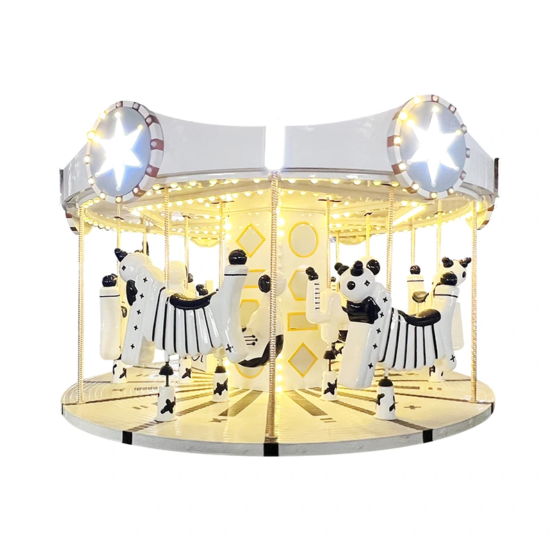 12 Seats Carousel Ride with LED Lights for Amusement Parks