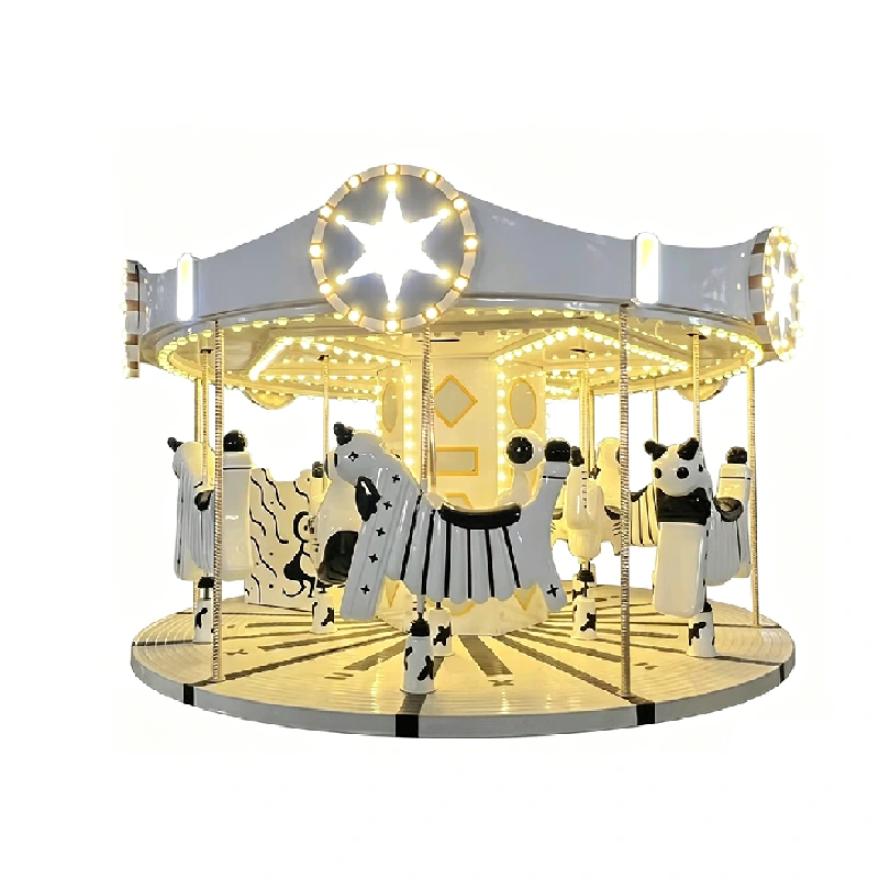 12 Seats Carousel Ride with LED Lights for Amusement Parks