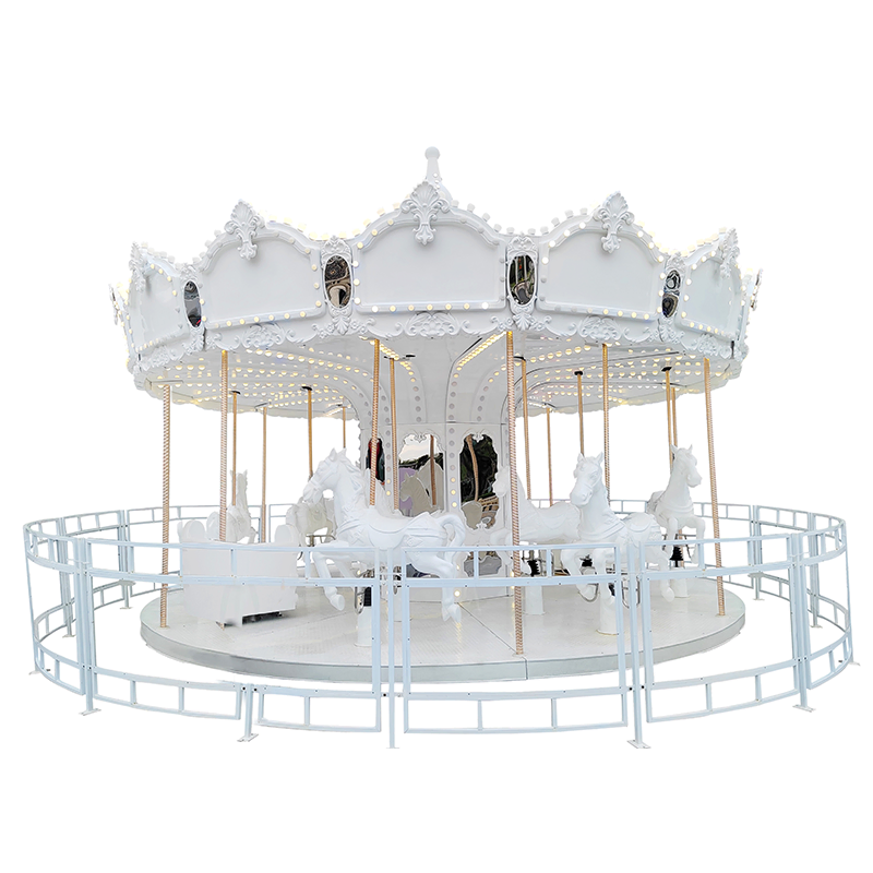 Premium White Carousel Ride for Family Entertainment Centers