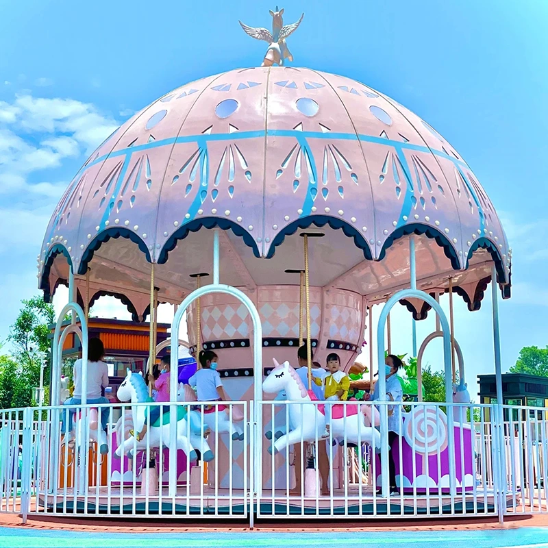 Jellyfish Carousel Ride for Sale | 16P & 24P Commercial Carousel 6 Indoor Atrium Jellyfish Carousel Attraction Equipment