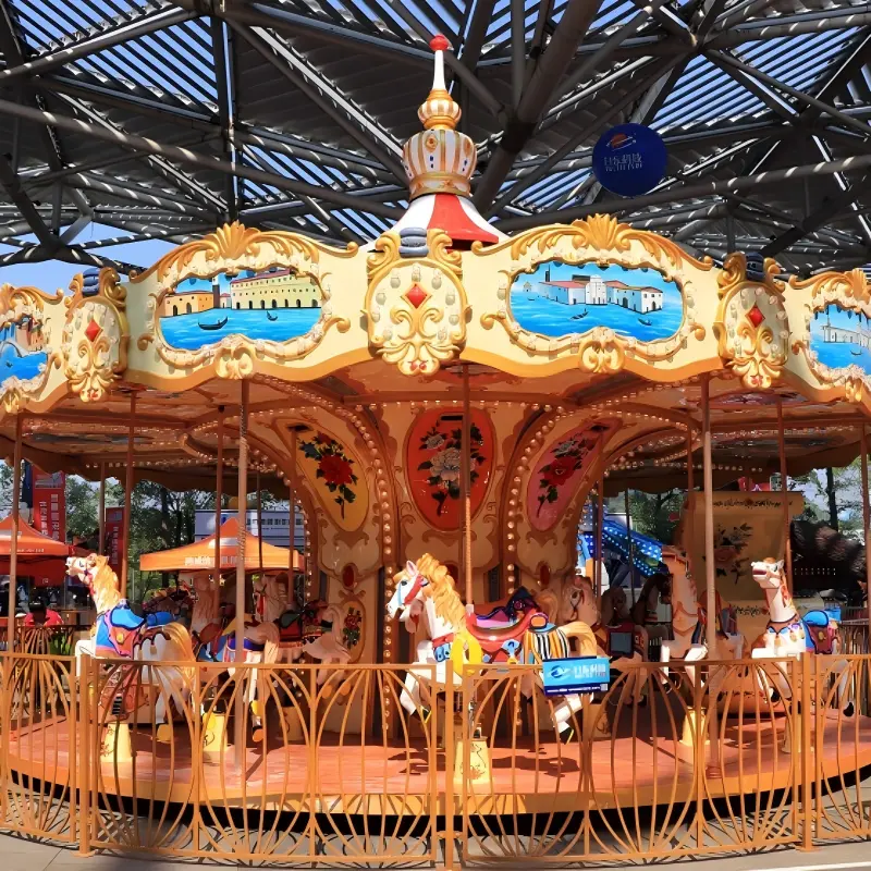 Hand Painted Carousel Ride for Theme Park